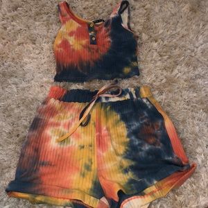 Two piece tie dye